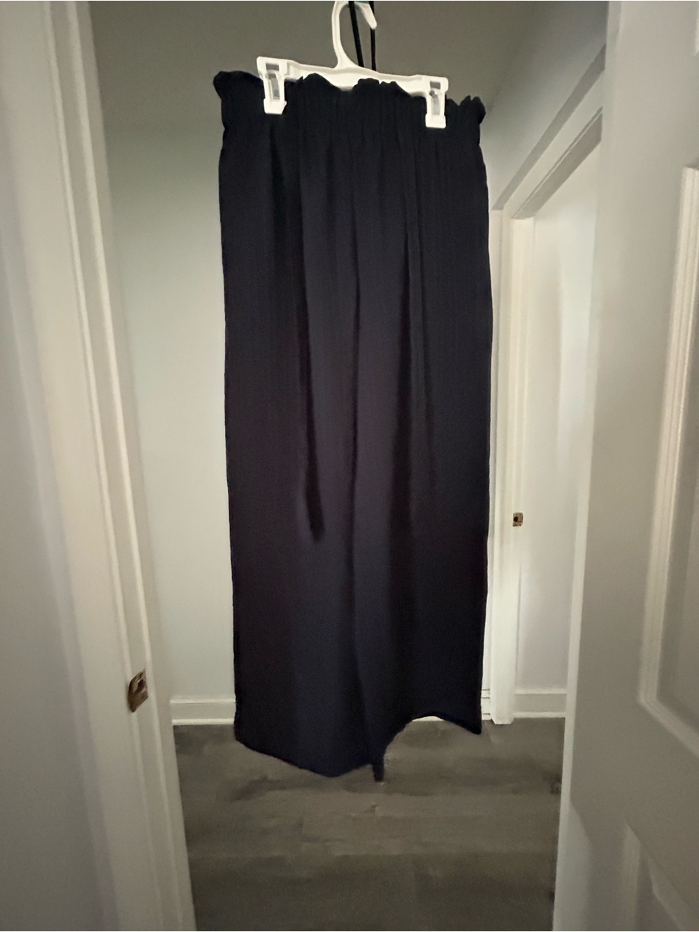 BUNDKE OF 4 Smocked-Waist Black pants for Women